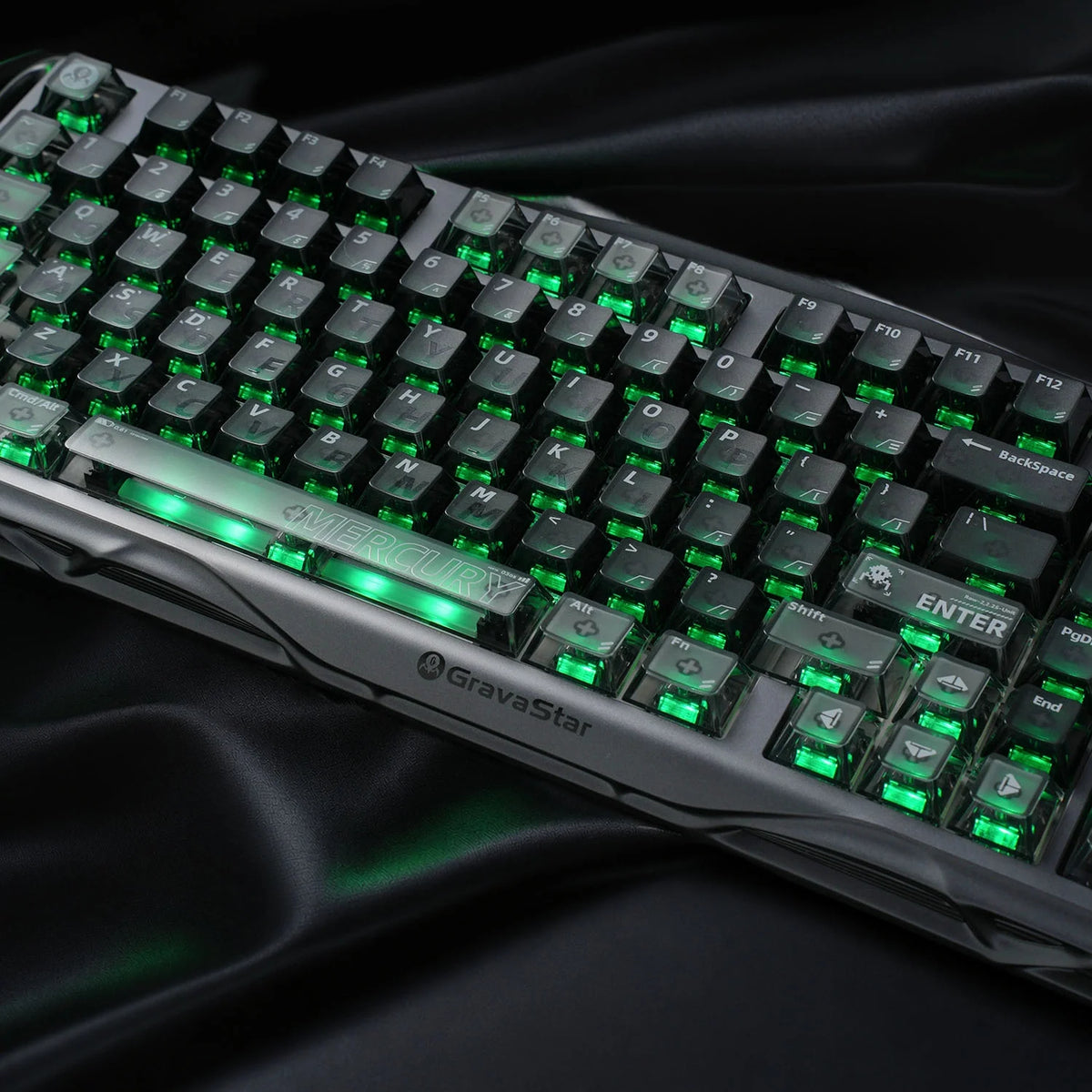 GravaStar Mercury K98 Smoky Translucent keyboard view 4