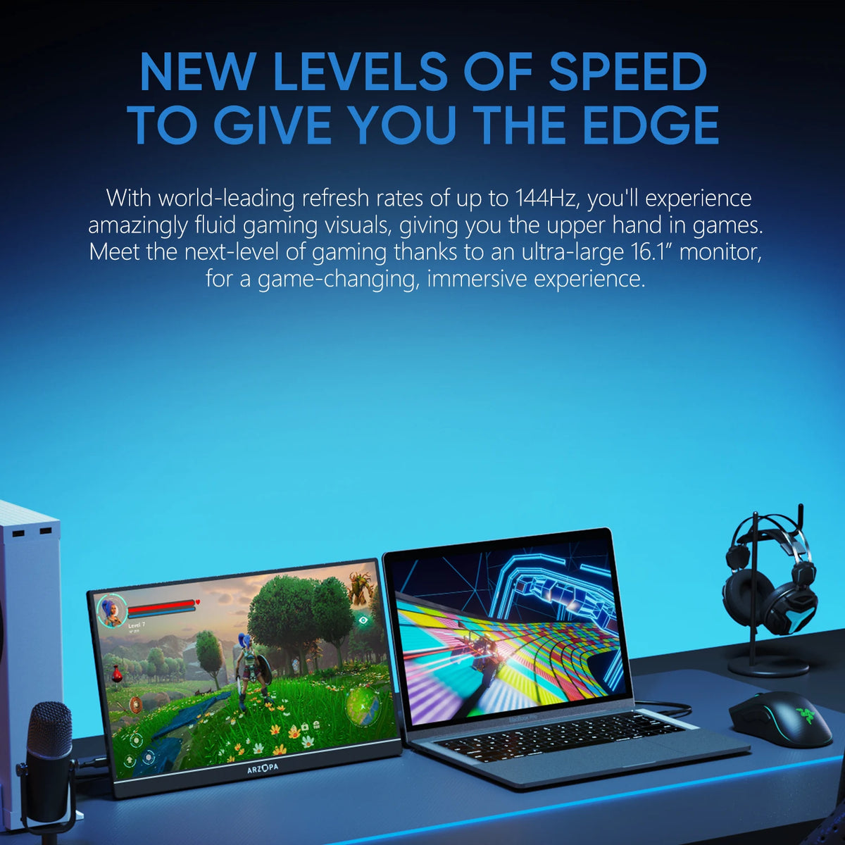 ARZOPA 16.1 inch 144Hz Portable Gaming Monitor, photo 3