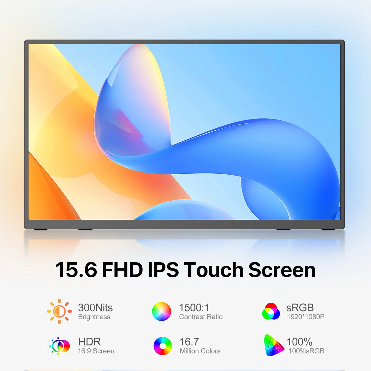 UPERFECT 15.6 inch Touchscreen Portable Monitor with Kickstand, photo 2