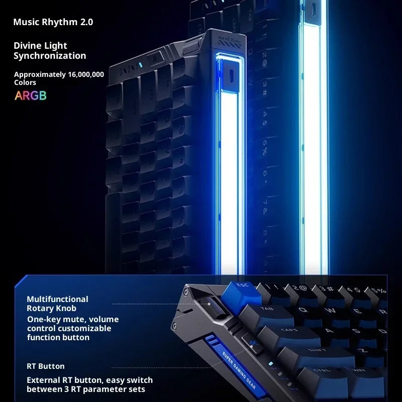 MCHOSE Ace68 Turbo Aluminum Wired Magnetic Keyboard, photo 4