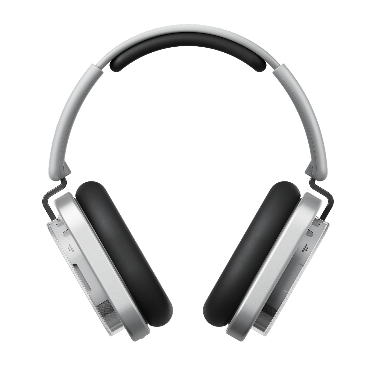 Headphone (1) from the front with the headband and square earcups