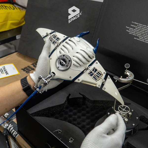 Steampunk Mobula Manta Ray 3D Mechanical Metal