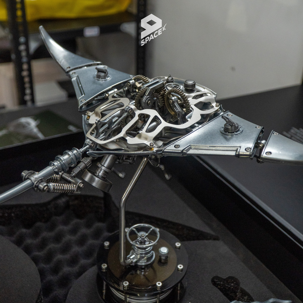 Steampunk Mobula Manta Ray 3D Mechanical Metal