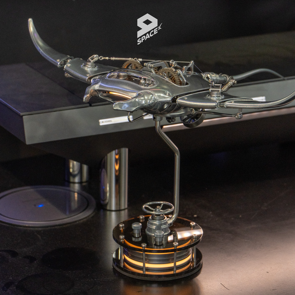 Steampunk Mobula Manta Ray 3D Mechanical Metal