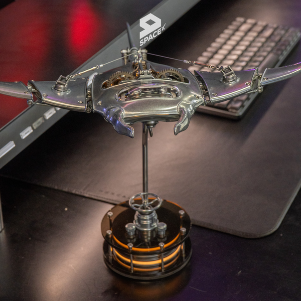 Steampunk Mobula Manta Ray 3D Mechanical Metal