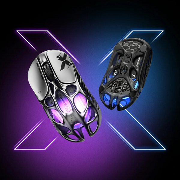 Wireless Gaming Mouse GravaStar Mercury X: Ultra-Lightweight, Hollow Design, Premium PAW 3950 Sensor