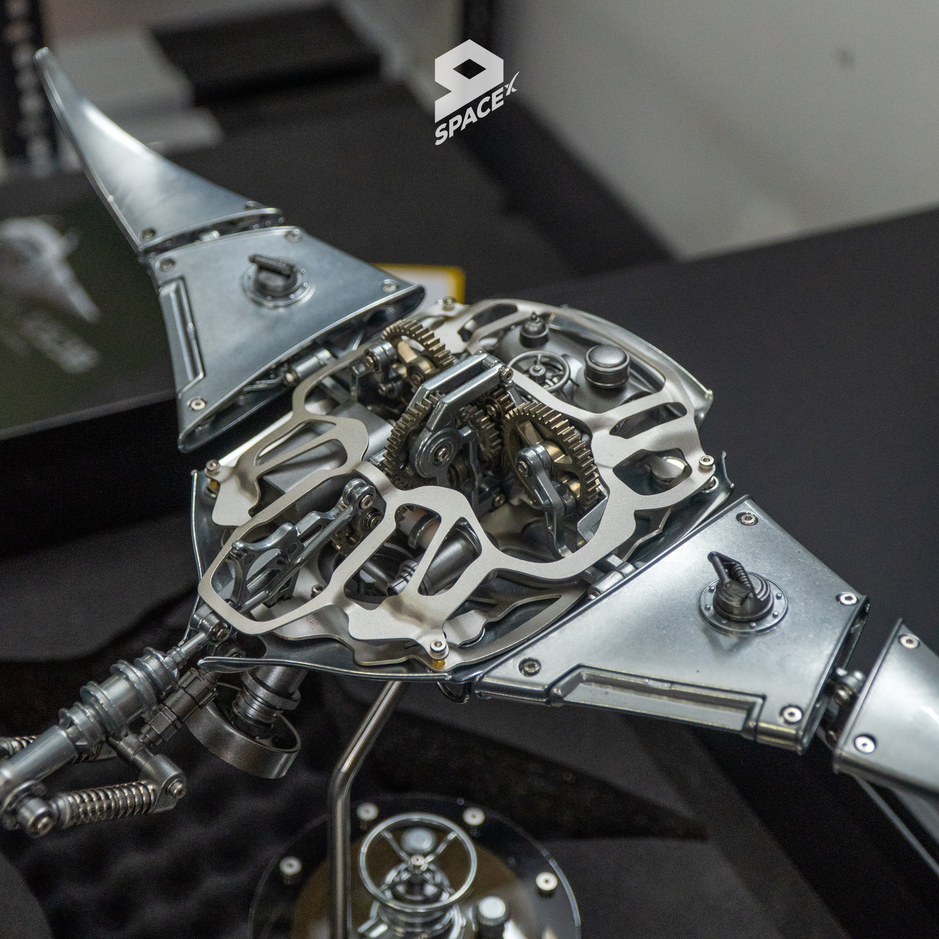 Steampunk Mobula Manta Ray 3D Mechanical Metal