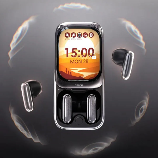DROB G9 TWS Bluetooth Earbuds - Touch Screen & 400mAh Battery with 48-Hour Usage