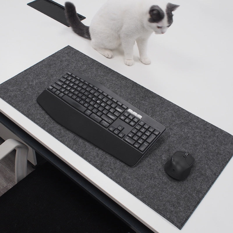 Wool Felt Desk Pad, 80 x 40 cm, Non-Slip Base