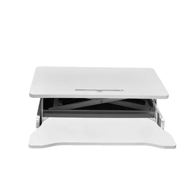 32 Inch Sit to Stand Desk Converter with Wide Keyboard Tray, White