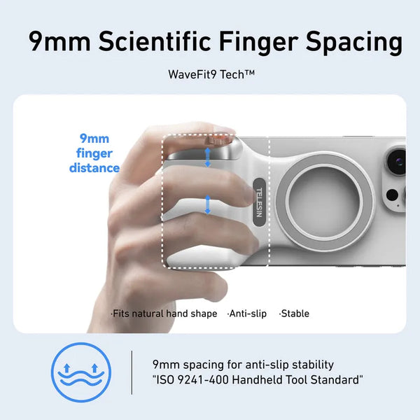 TELESIN Magnetic Phone Photography Grip with Remote - Professional 360° Photography