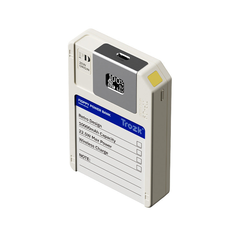 Magnetic Power Bank TROZK TP-09 10000mAh – Multifunctional with Built-in Storage
