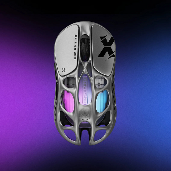 Wireless Gaming Mouse GravaStar Mercury X: Ultra-Lightweight, Hollow Design, Premium PAW 3950 Sensor