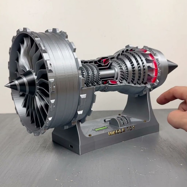 Rolls-Royce Trent 900 Fan Turbine Engine DIY Model NikolaToy™