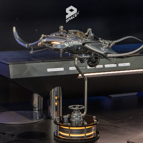 Steampunk Mobula Manta Ray 3D Mechanical Metal