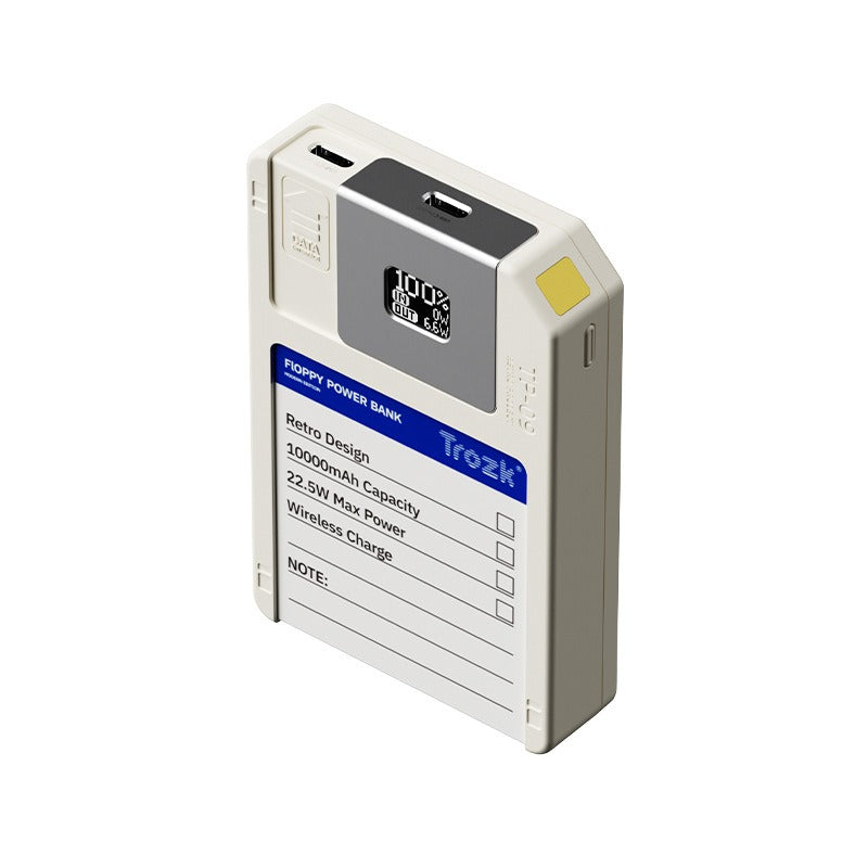 Magnetic Power Bank TROZK TP-09 10000mAh – Multifunctional with Built-in Storage