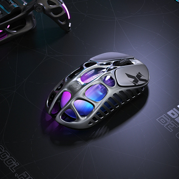 Wireless Gaming Mouse GravaStar Mercury X: Ultra-Lightweight, Hollow Design, Premium PAW 3950 Sensor