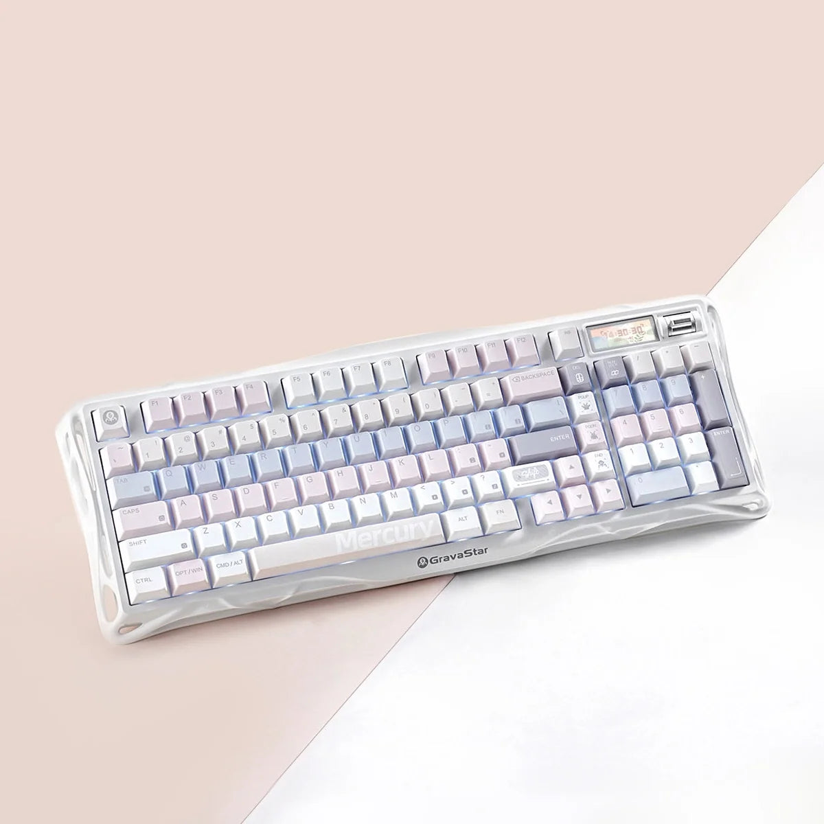 GravaStar Mercury K98 Pastel Whisper Mechanical Keyboard – GravaStar image 2