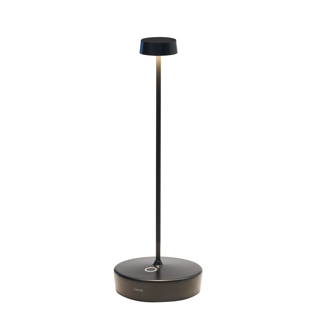 The black Swap Pro lamp on a white background