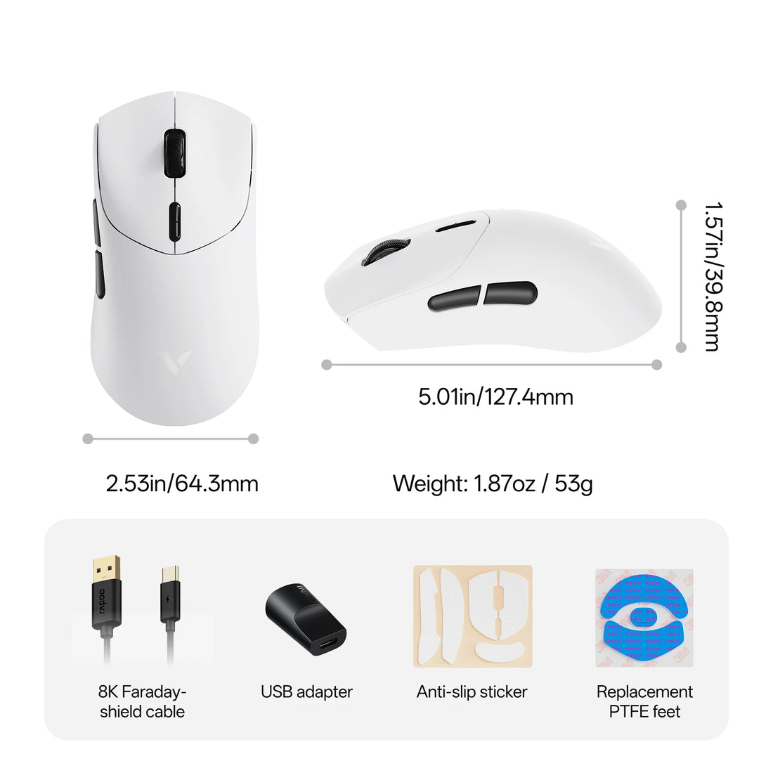 Rapoo VT7 / VT7 MAX 8K Wireless Gaming Mouse, photo 7