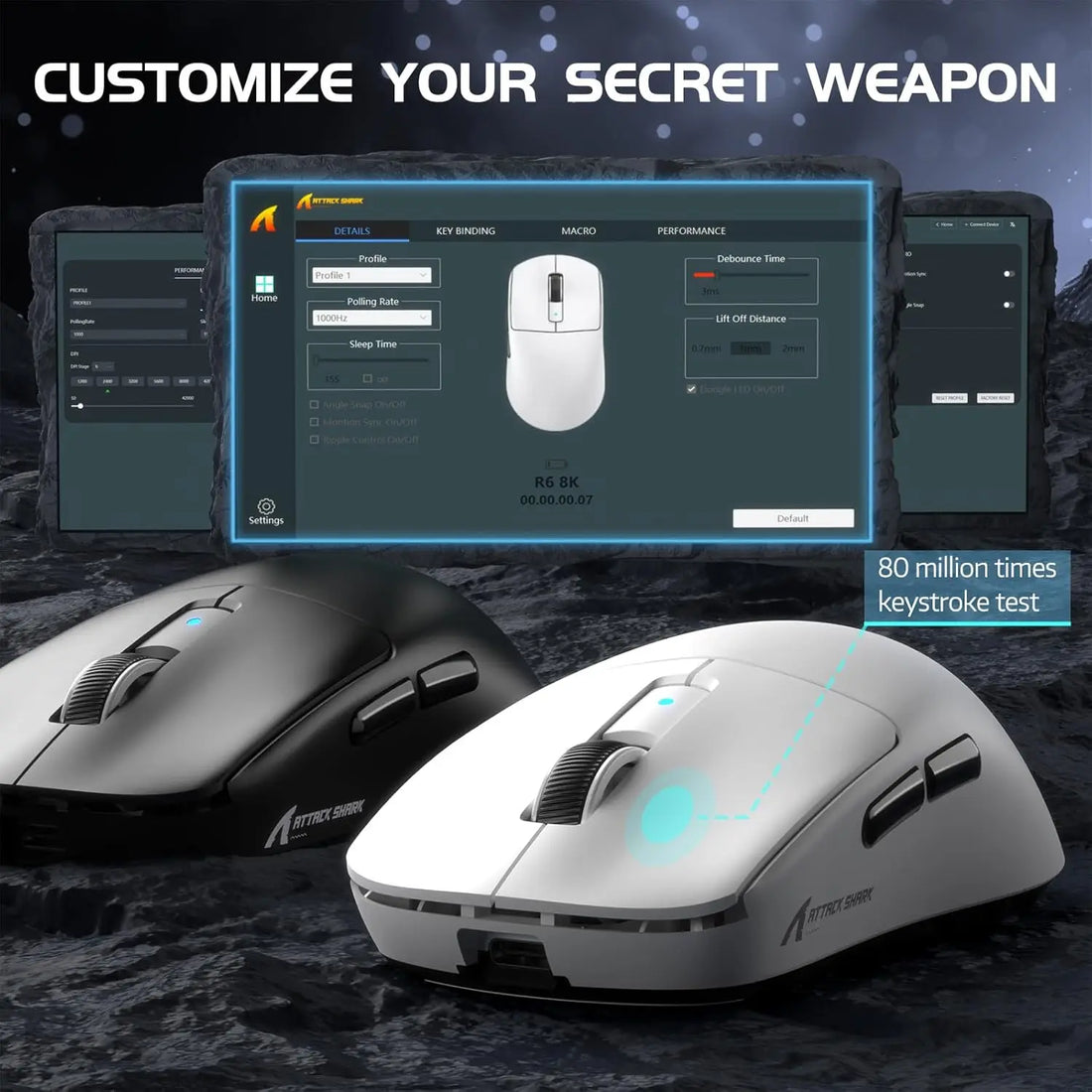 Attack Shark R6 8K Wireless Gaming Mouse, PAW3950, photo 5