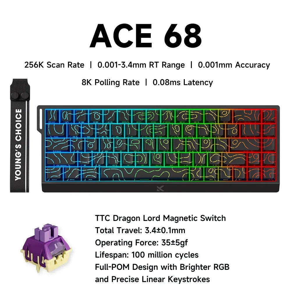 MCHOSE ACE 68 Wired Magnetic Switch Keyboard, 65%, photo 11