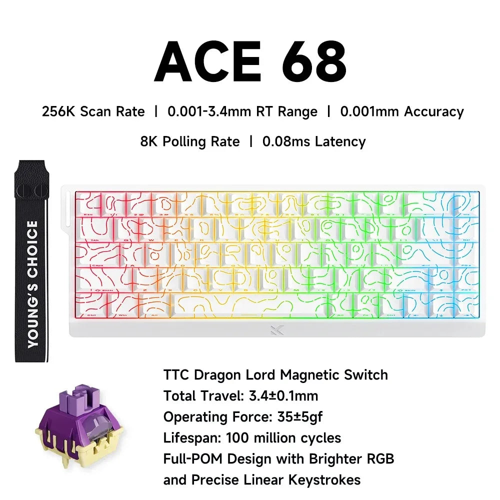 MCHOSE ACE 68 Wired Magnetic Switch Keyboard, 65%, photo 9