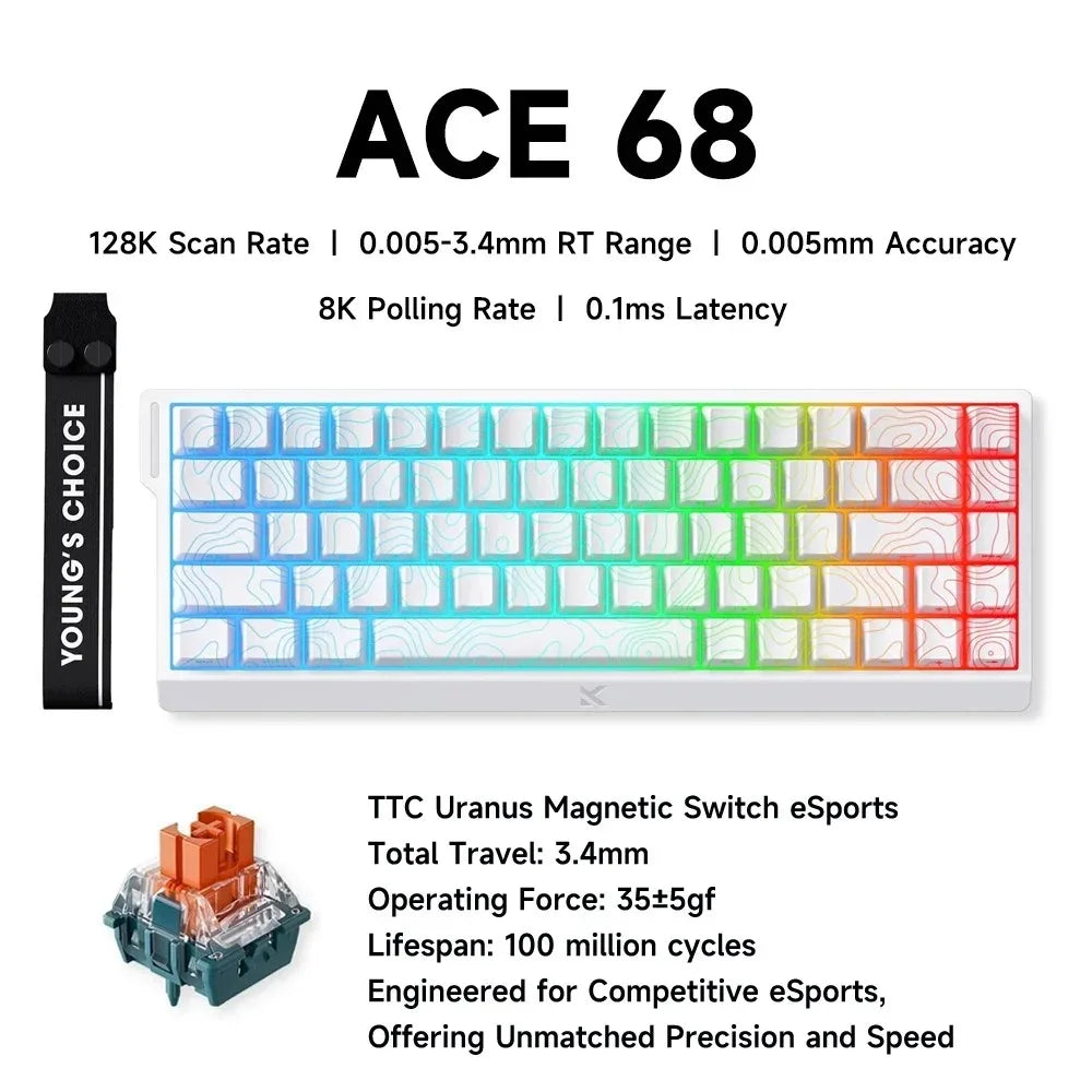 MCHOSE ACE 68 Wired Magnetic Switch Keyboard, 65%, photo 10