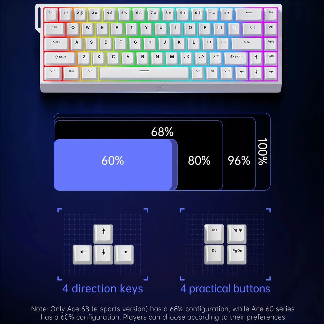 MCHOSE ACE 68 Wired Magnetic Switch Keyboard, 65%, photo 6