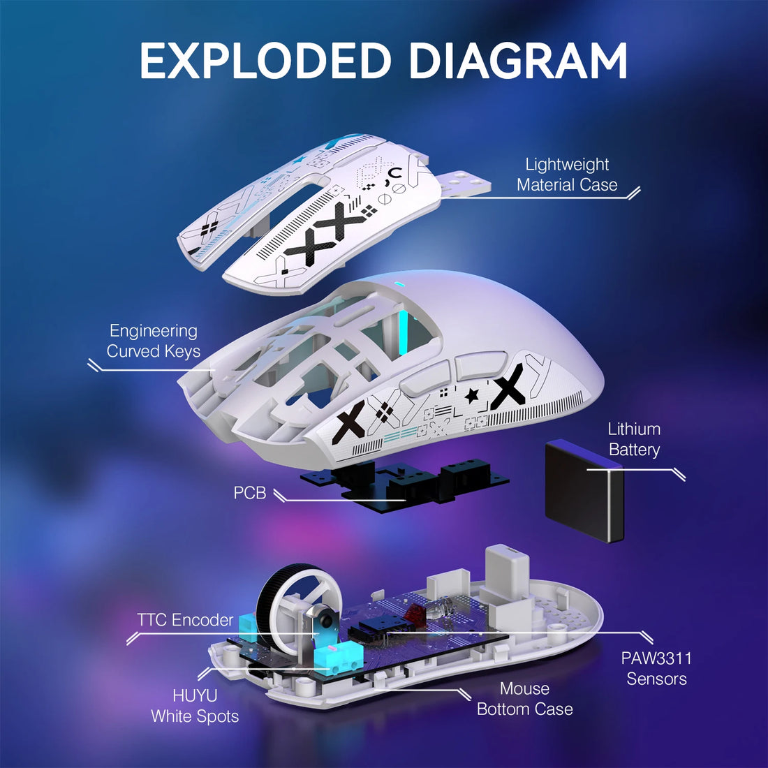 Attack Shark X11 59g Wireless Gaming Mouse, photo 6