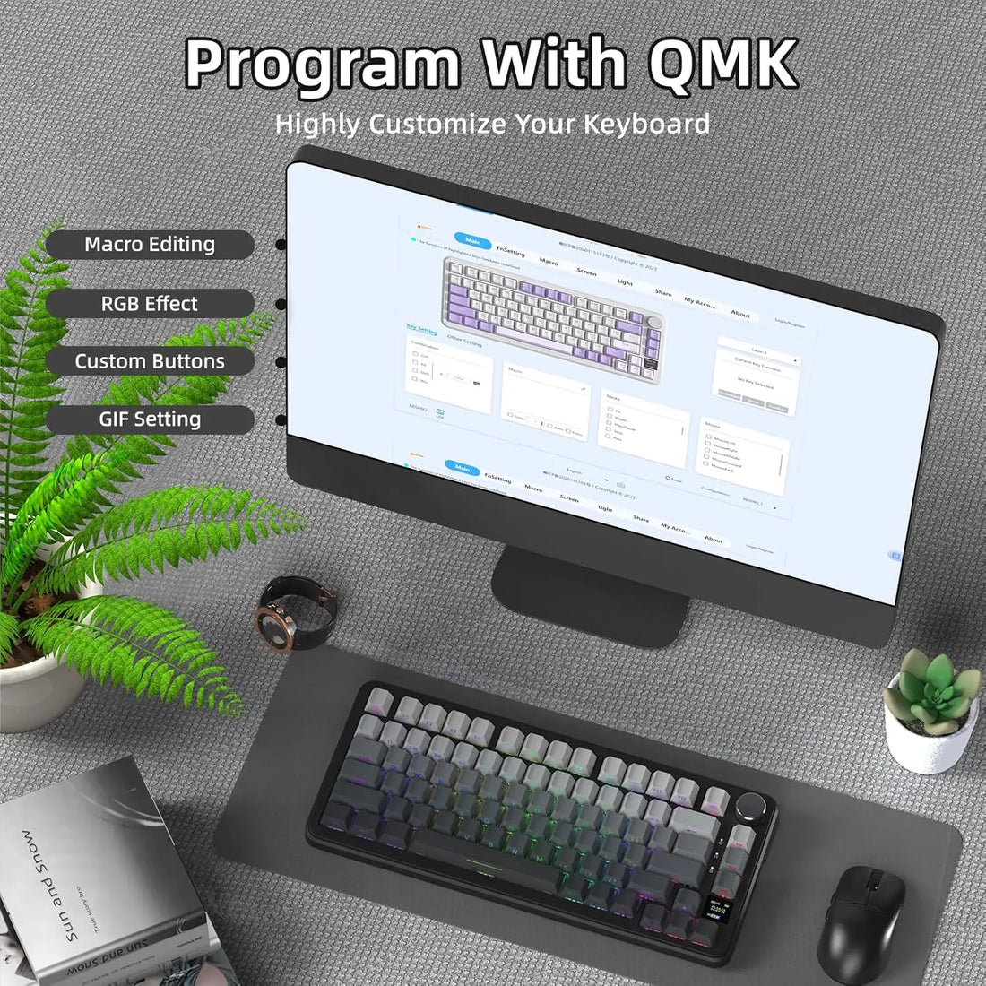 Attack Shark X85 Pro 75% Tri-Mode Keyboard with Screen and Knob, photo 6