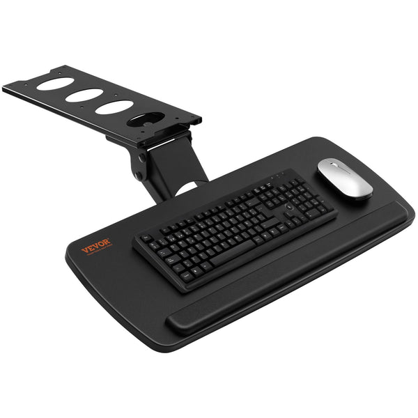 Under-Desk Keyboard Tray, Height and Angle Adjustable, Slide-Out, 25 x 9.8 in