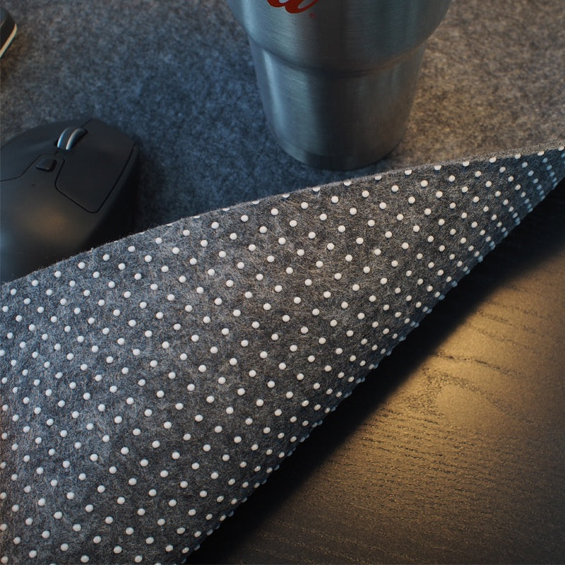 Wool Felt Desk Pad, 80 x 40 cm, Non-Slip Base