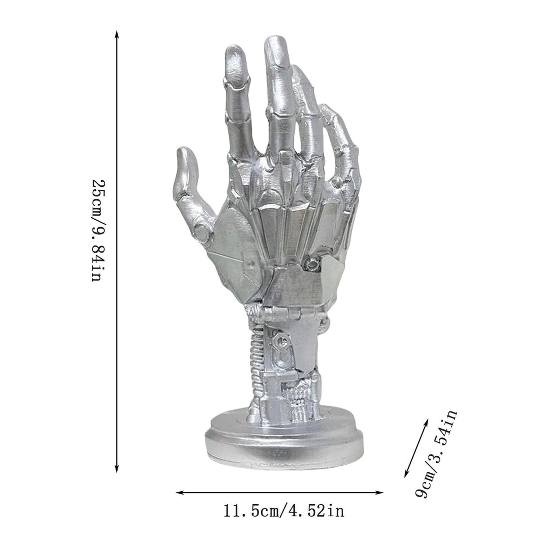 Mechanical Hand Stand for Game Controllers and Headphones, Silver