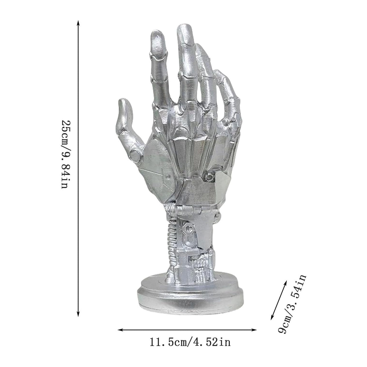 Mechanical Hand Stand for Game Controllers and Headphones, Silver
