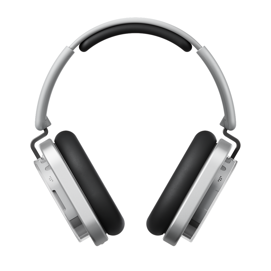 Headphone (1) from the front with the headband and square earcups